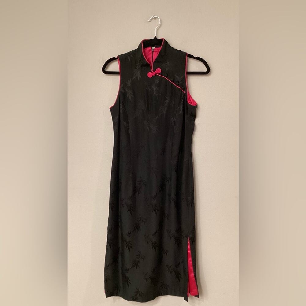 Sue Wong Vintage Cheongsam Sleeveless Small Silk Dress Preloved.